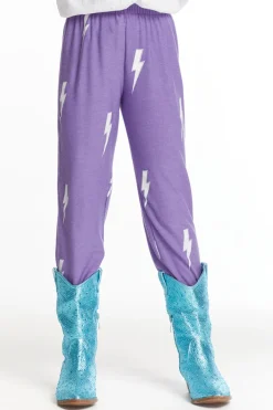Online Chaser Brand Glitter Bolt Girls Love Knit Pants