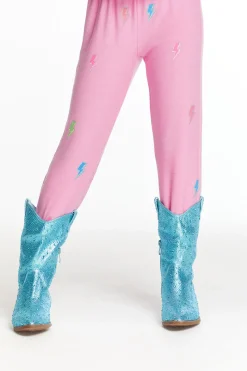 Shop Chaser Brand Glitter Bolts Girls Pant