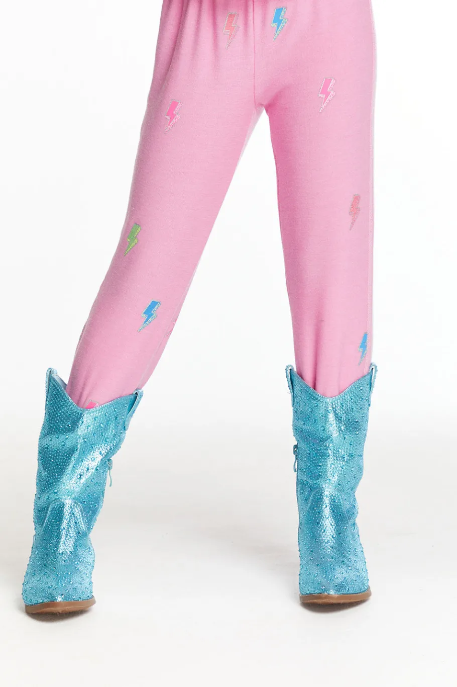 Shop Chaser Brand Glitter Bolts Girls Pant