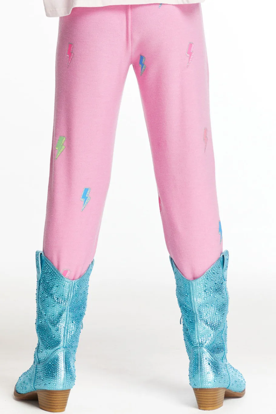 Shop Chaser Brand Glitter Bolts Girls Pant