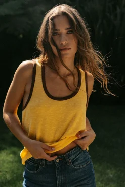 Clearance Chaser Brand Gloria Banana Cream Tank Top