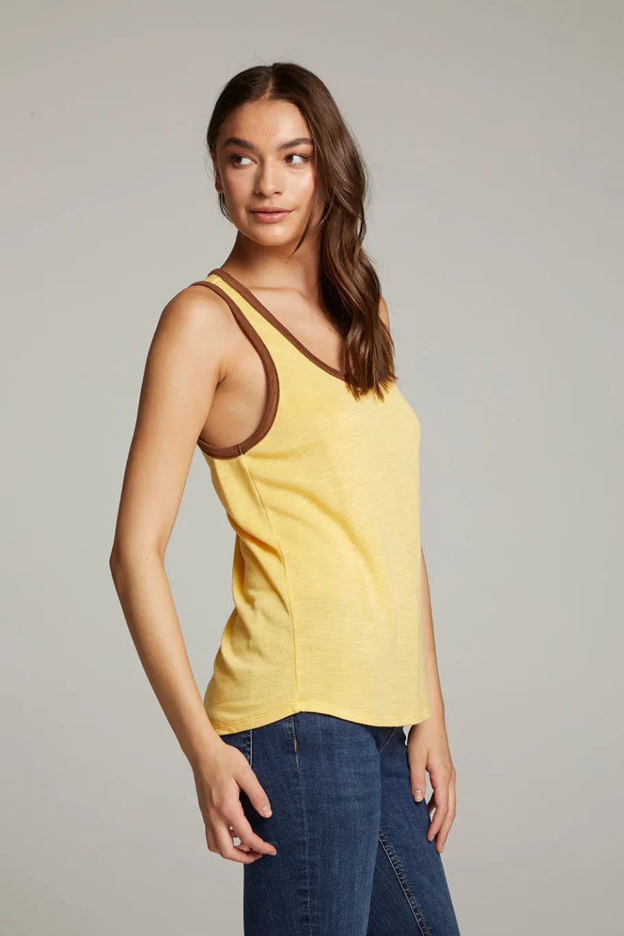 Clearance Chaser Brand Gloria Banana Cream Tank Top
