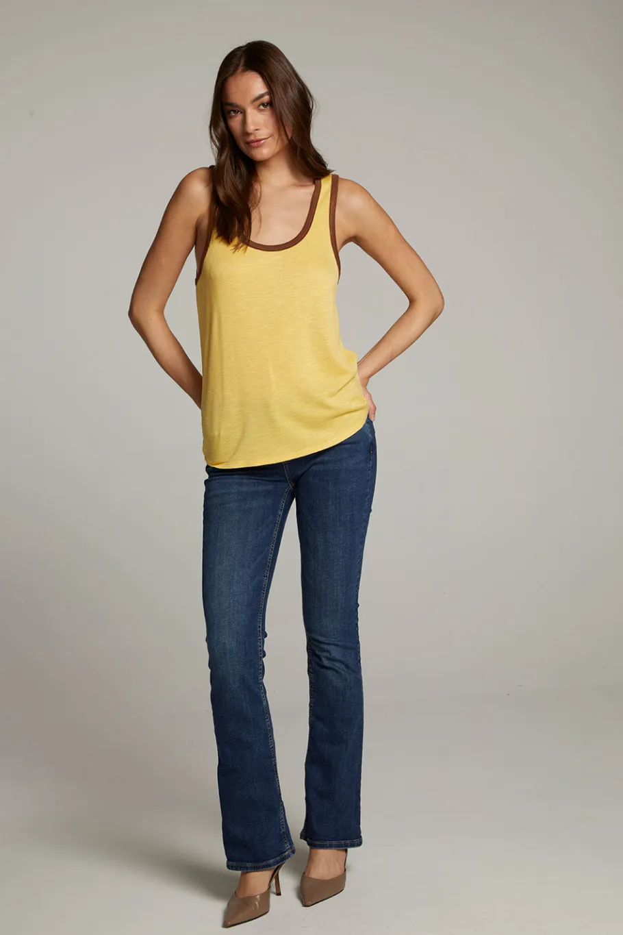 Clearance Chaser Brand Gloria Banana Cream Tank Top