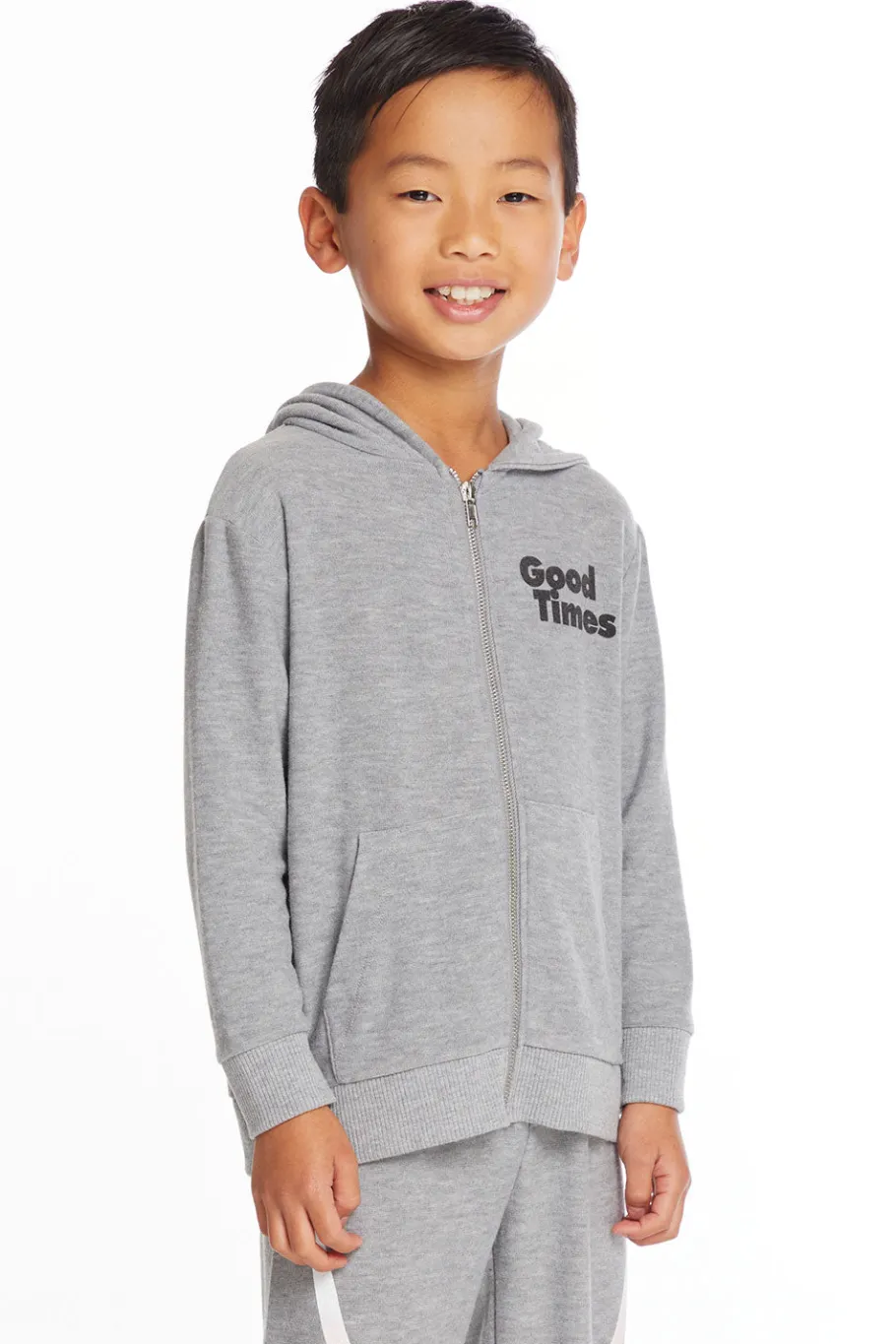 New Chaser Brand Good Times Boys Long Sleeve Zip Up Hoodie