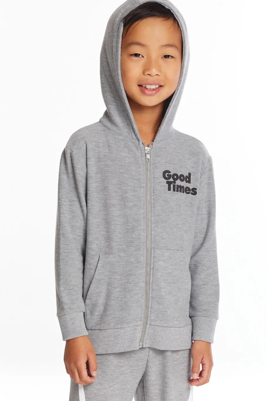 New Chaser Brand Good Times Boys Long Sleeve Zip Up Hoodie