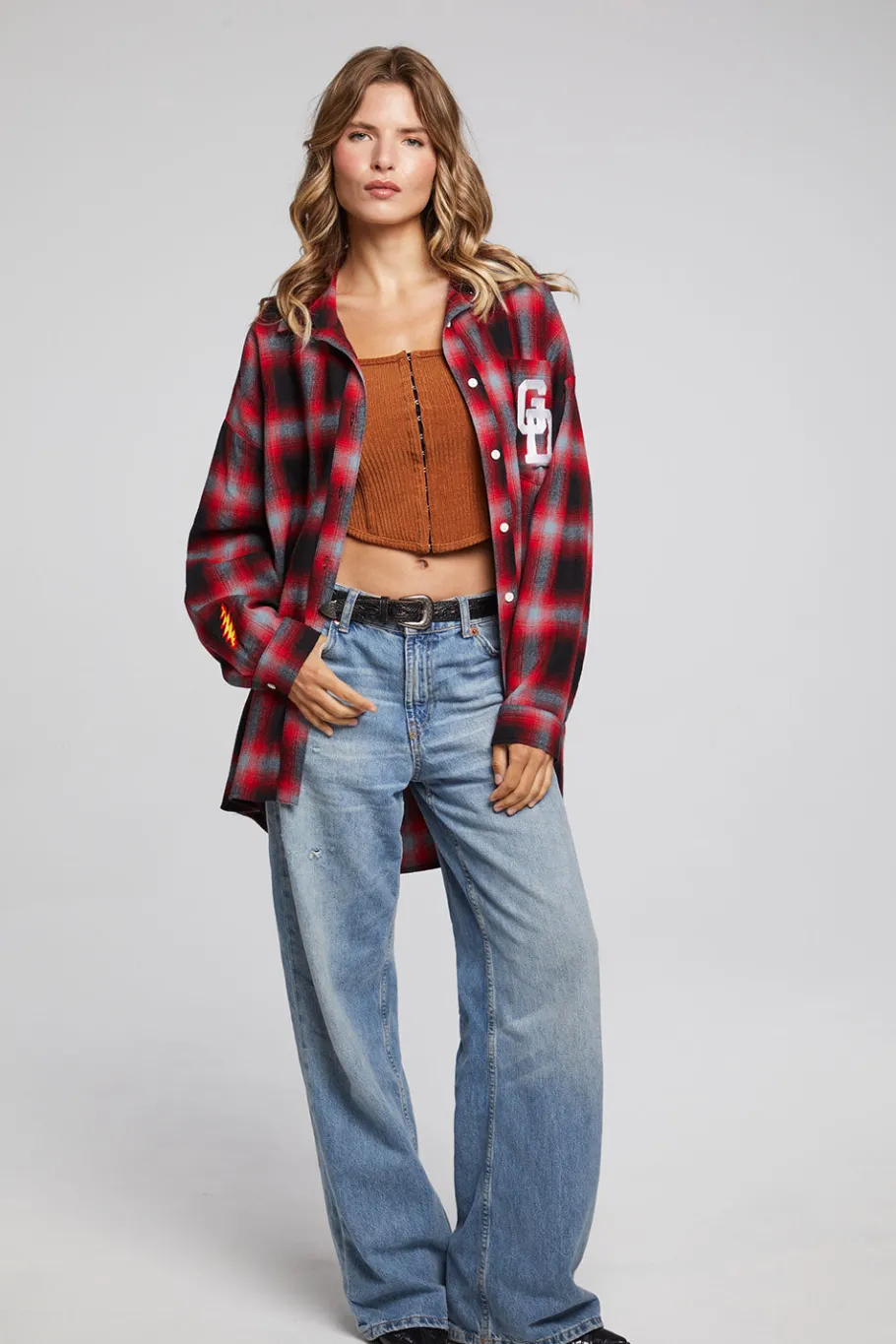 Hot Chaser Brand Grateful Dead Dancing Bear Button Down Flannel