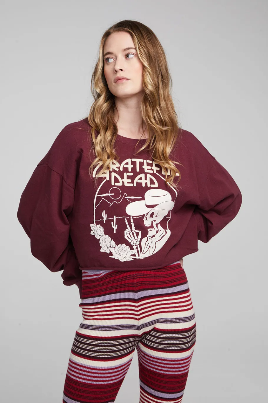 Best Sale Chaser Brand Grateful Dead Desert Skeleton Long Sleeve