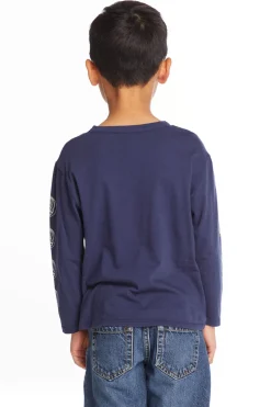 New Chaser Brand Grateful Dead Multi Steal Your Face Boys Long Sleeve Crew Neck Tee