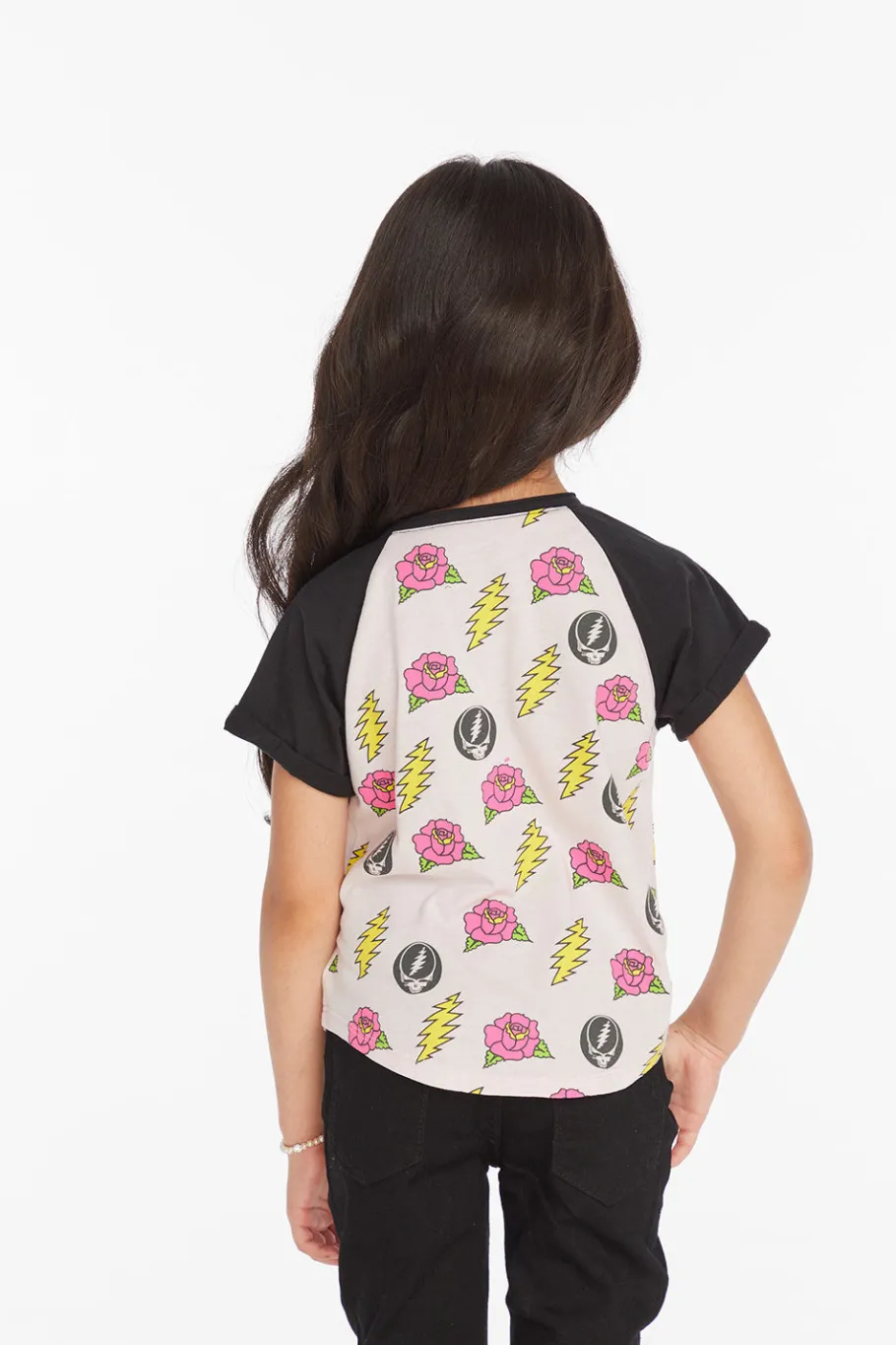 Hot Chaser Brand Grateful Dead Skull & Roses Girls Tee