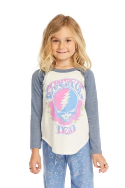 Hot Chaser Brand Grateful Dead Skull & Roses Baseball Tee