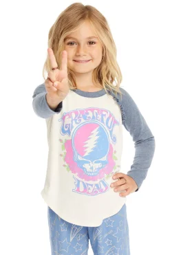 Hot Chaser Brand Grateful Dead Skull & Roses Baseball Tee