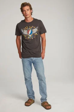 Flash Sale Chaser Brand Grateful Dead Skull & Wings Mens Tee