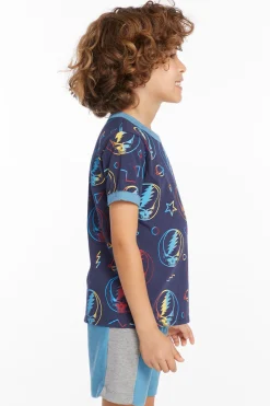 Sale Chaser Brand Grateful Dead Steal Your Face Rainbow Boys Tee