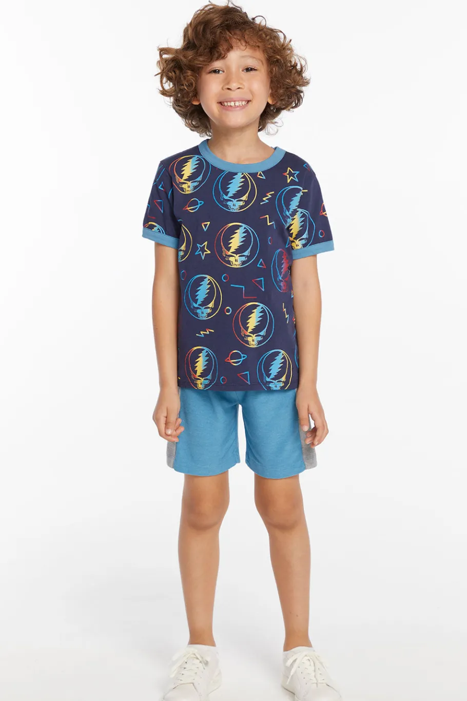 Sale Chaser Brand Grateful Dead Steal Your Face Rainbow Boys Tee