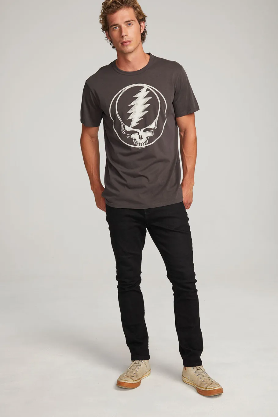 Outlet Chaser Brand Grateful Dead Steal Your Face Mens Tee