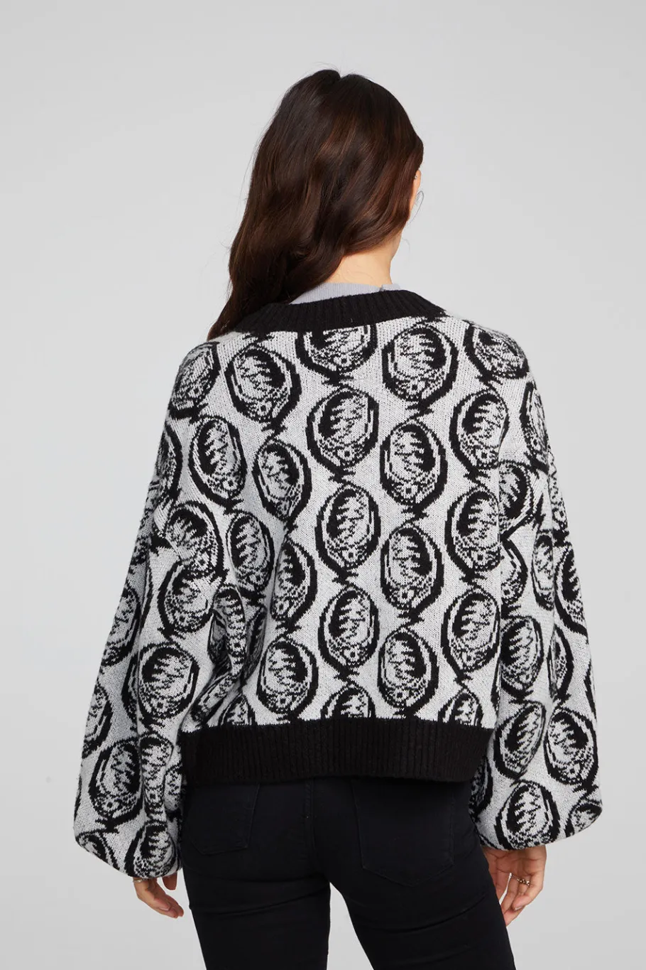 Hot Chaser Brand Grateful Dead Steal Your Face Cardigan
