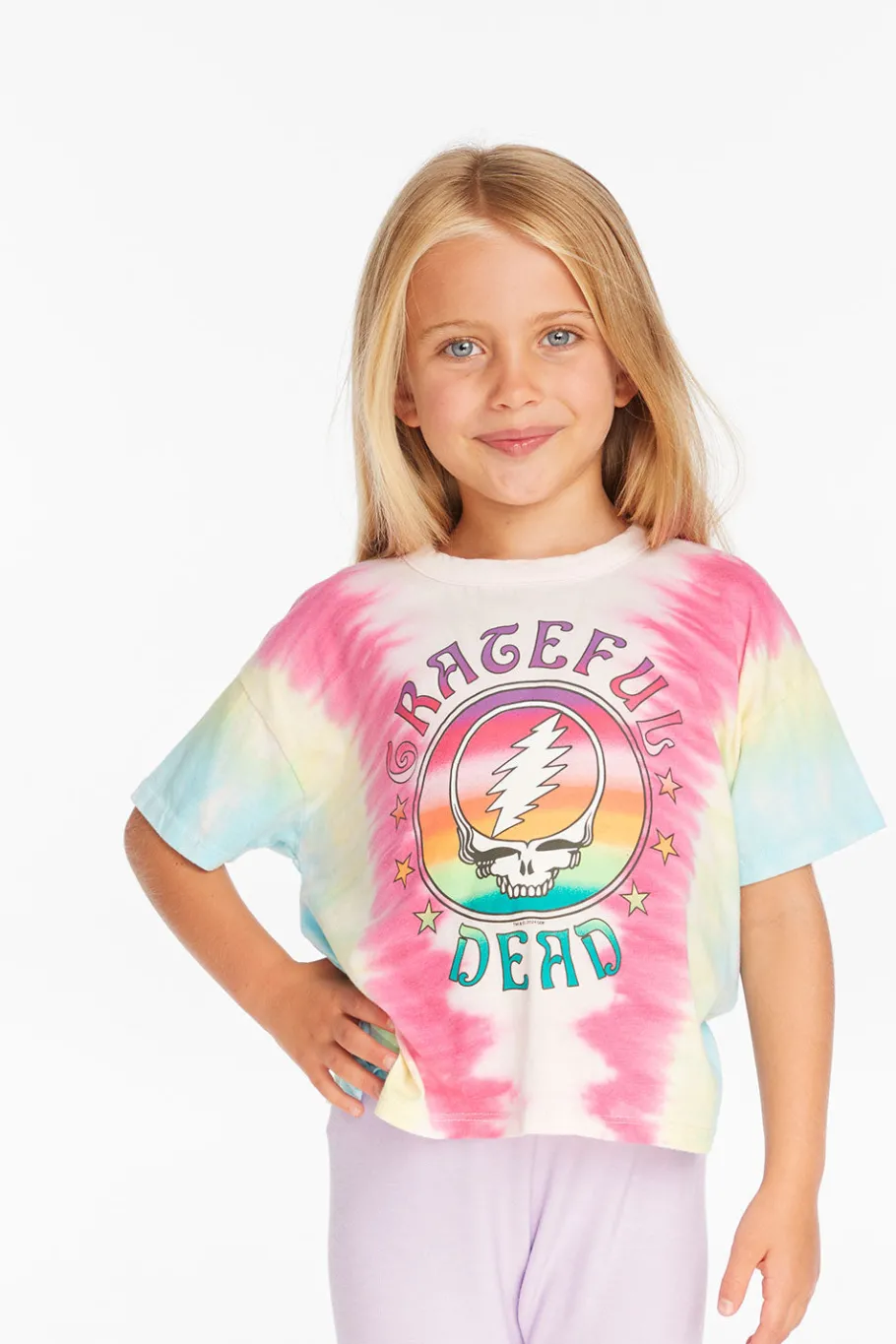 Discount Chaser Brand Grateful Dead Tie Dye Steal Your Face Tee