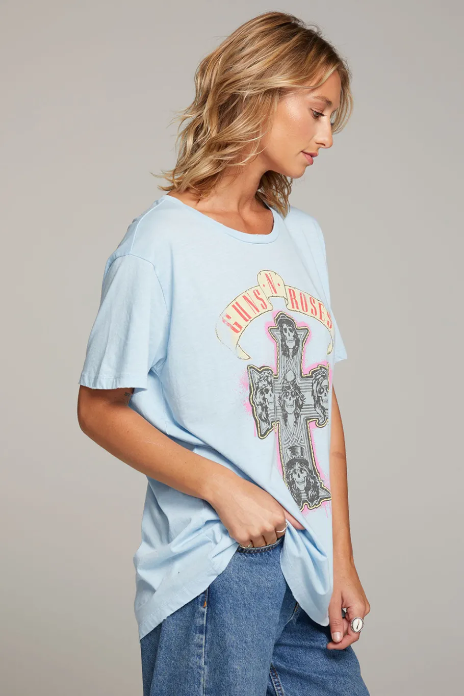 Discount Chaser Brand Guns N' Roses Skull Cross Tee
