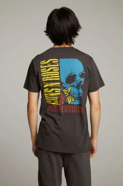 Flash Sale Chaser Brand Guns N' Roses Skull Rose Crew Neck Tee