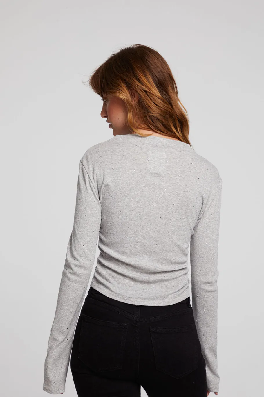 Best Sale Chaser Brand Hailey Heather Grey Long Sleeve