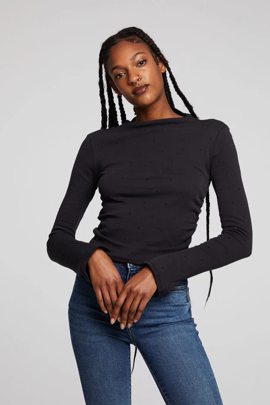 Online Chaser Brand Hailey Licorice Long Sleeve