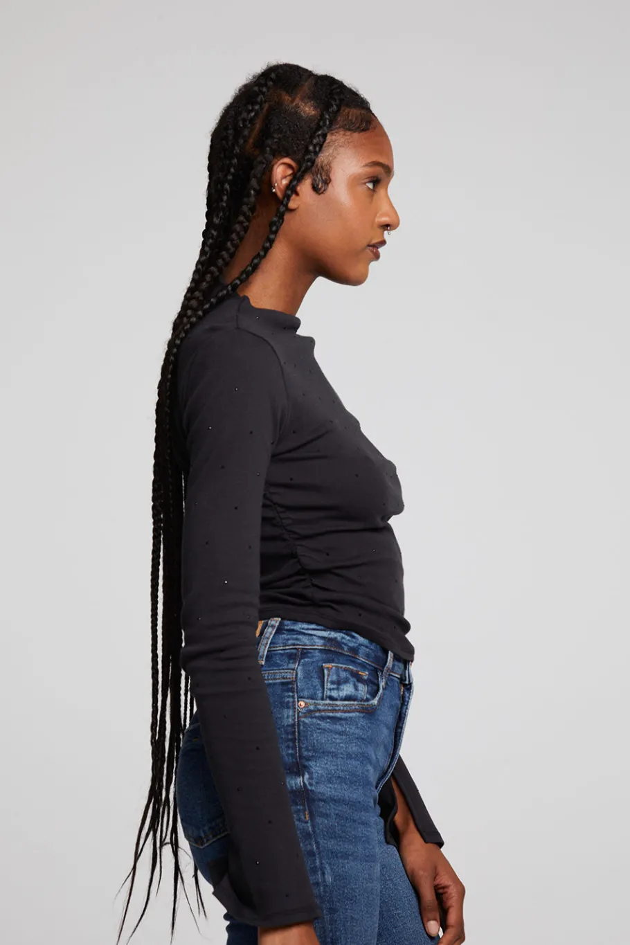 Online Chaser Brand Hailey Licorice Long Sleeve