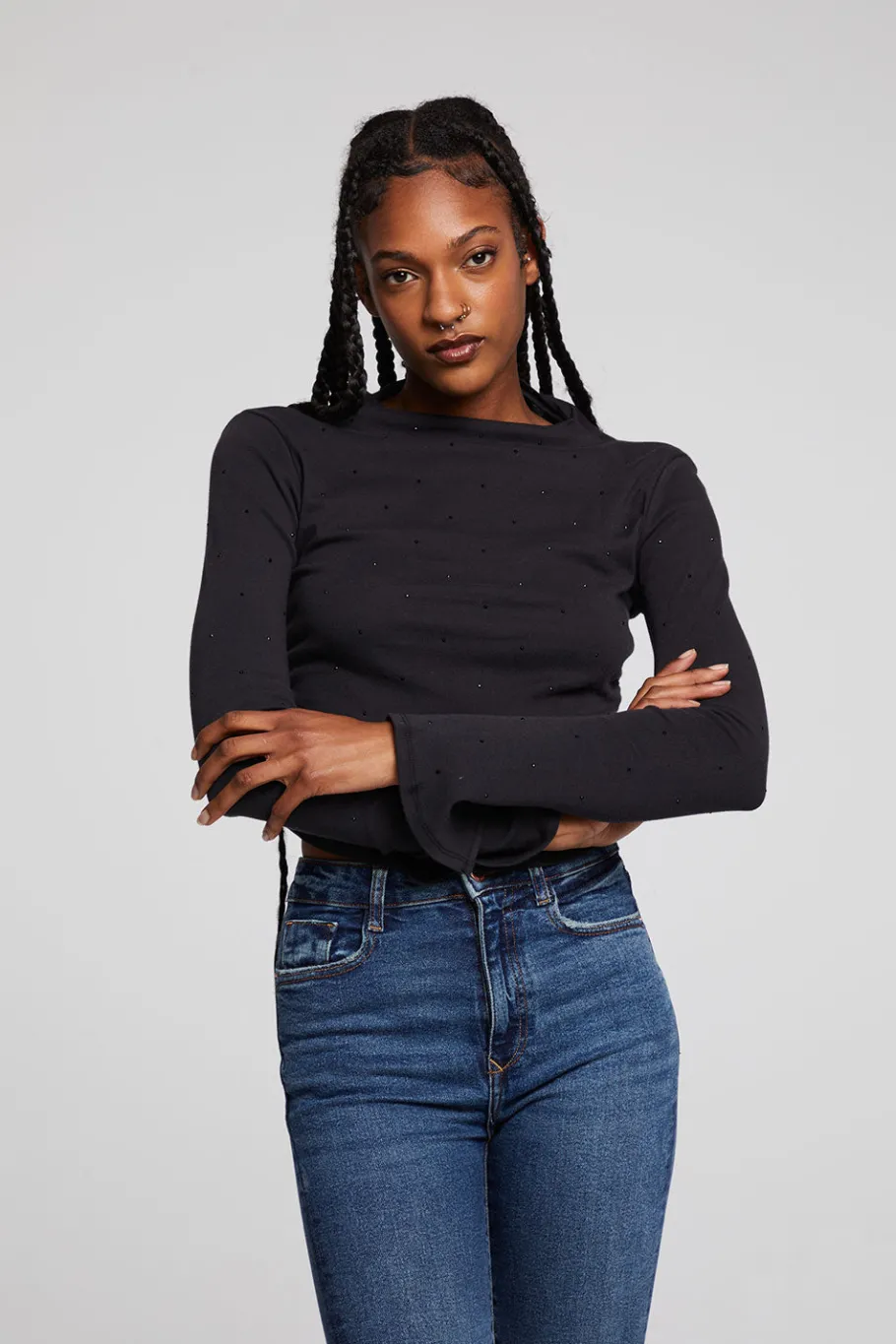 Online Chaser Brand Hailey Licorice Long Sleeve