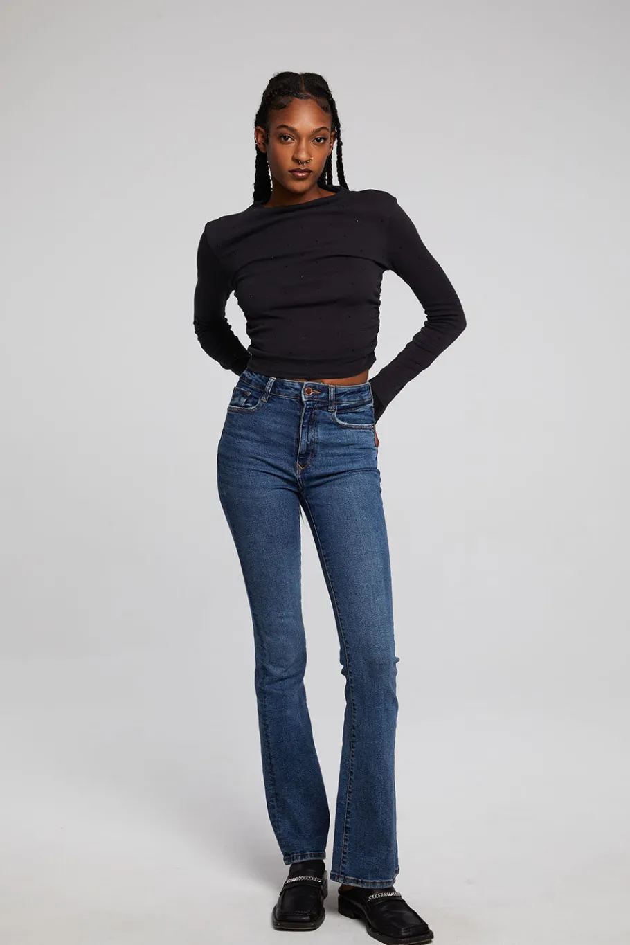 Online Chaser Brand Hailey Licorice Long Sleeve