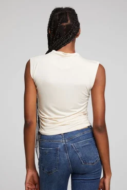 Discount Chaser Brand Haileyy White Cap Grey Tank Top