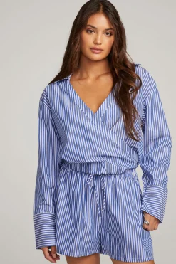 Cheap Chaser Brand Haley Marmont Stripe Blouse