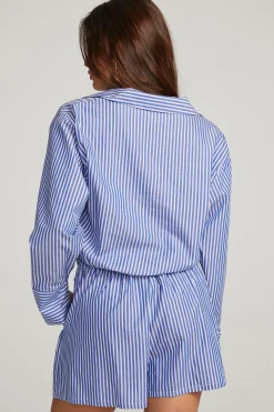 Cheap Chaser Brand Haley Marmont Stripe Blouse