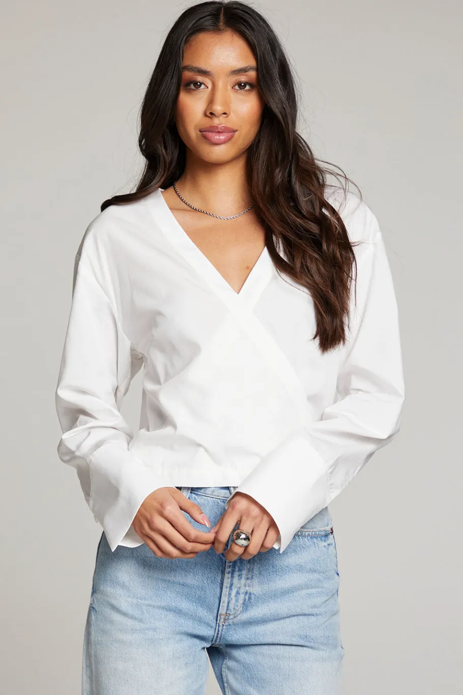 Sale Chaser Brand Haleyy White Blouse