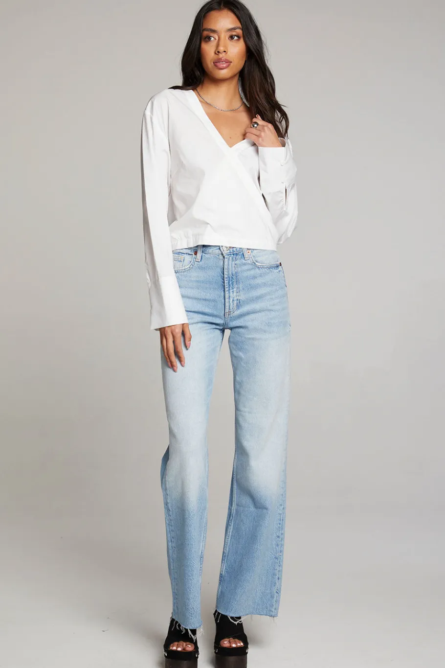 Sale Chaser Brand Haleyy White Blouse
