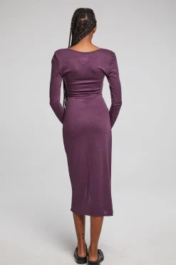 Clearance Chaser Brand Harmony Plum Perfect Midi Dress