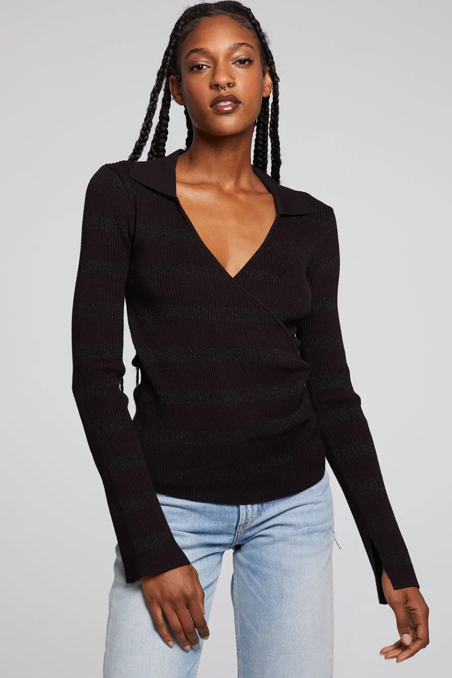 Sale Chaser Brand Harper Fillmore Stripe Long Sleeve