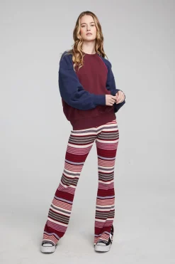Online Chaser Brand Harvard Wine Red And Mood Indigo Pullover