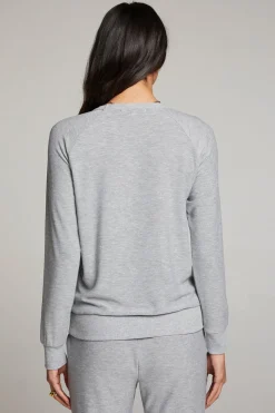 Flash Sale Chaser Brand Heather Grey Long Sleeve Raglan Pullover