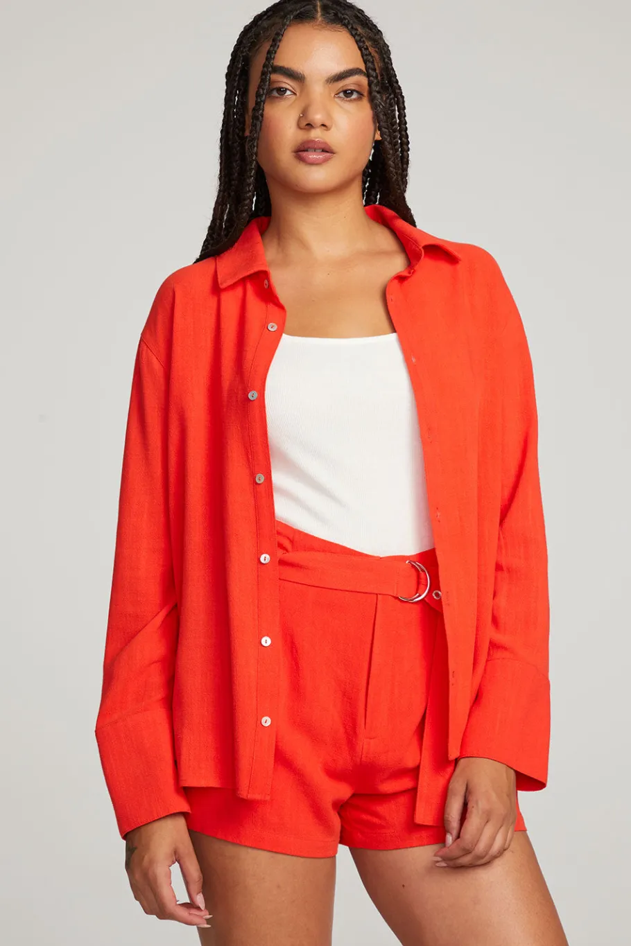 Outlet Chaser Brand Helena Flame Button Down