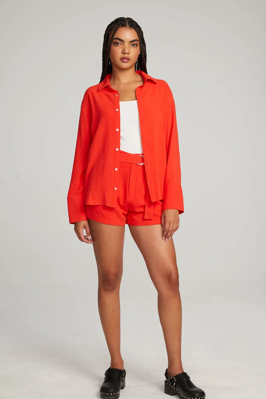 Outlet Chaser Brand Helena Flame Button Down
