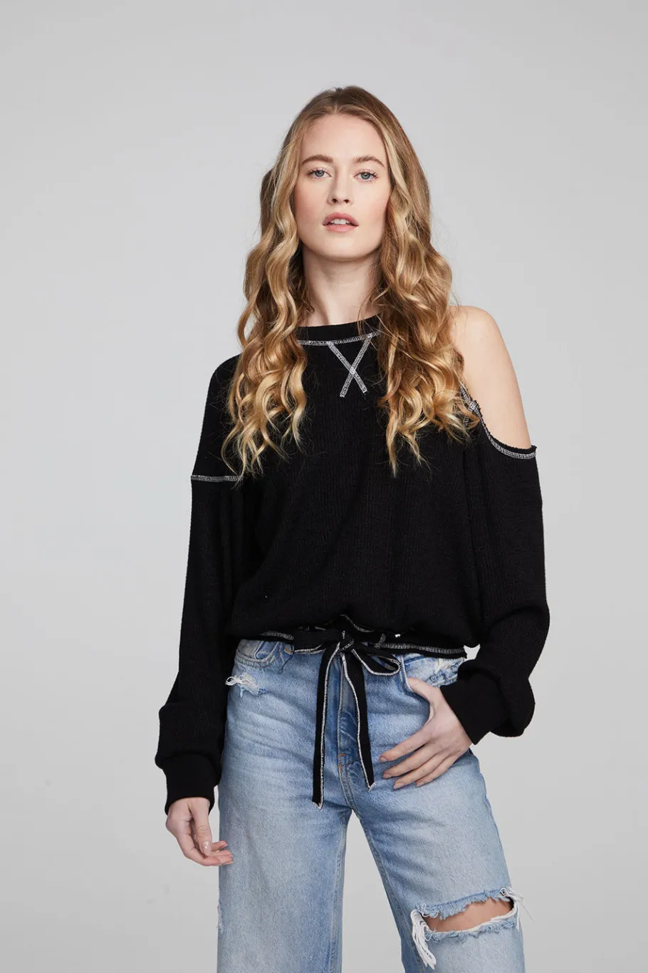 Cheap Chaser Brand Hendrix Shadow Black Pullover