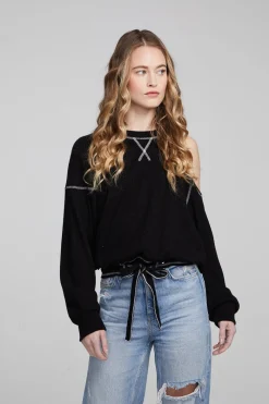 Cheap Chaser Brand Hendrix Shadow Black Pullover
