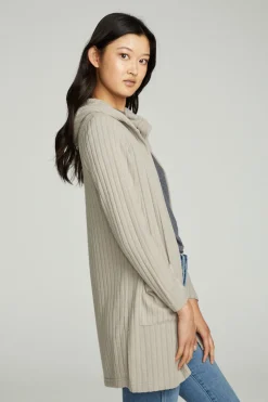 Sale Chaser Brand Hooded Open Duster Cardigan With Pockets