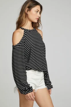 Fashion Chaser Brand Houston Pullover - Black And White Stripe