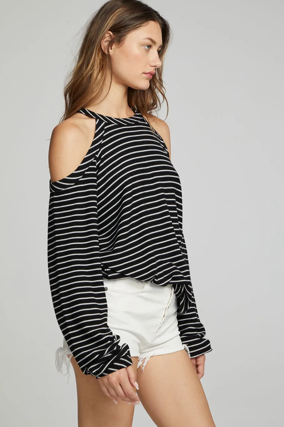 Fashion Chaser Brand Houston Pullover - Black And White Stripe