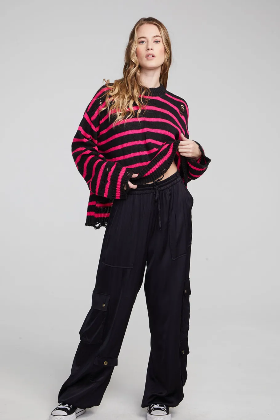 Clearance Chaser Brand Jax Melrose Stripe Pullover