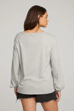 Best Chaser Brand Kara Heather Grey Long Sleeve