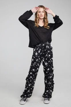 Cheap Chaser Brand Kara Shadow Black Long Sleeve