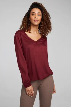 Best Sale Chaser Brand Kara Wine Red Long Sleeve