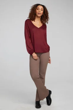 Best Sale Chaser Brand Kara Wine Red Long Sleeve