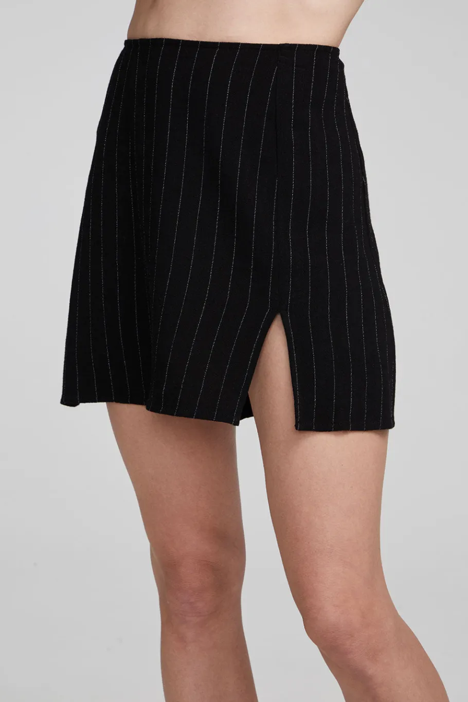 Sale Chaser Brand Kiss Beverly Pinstripe Mini Skirt